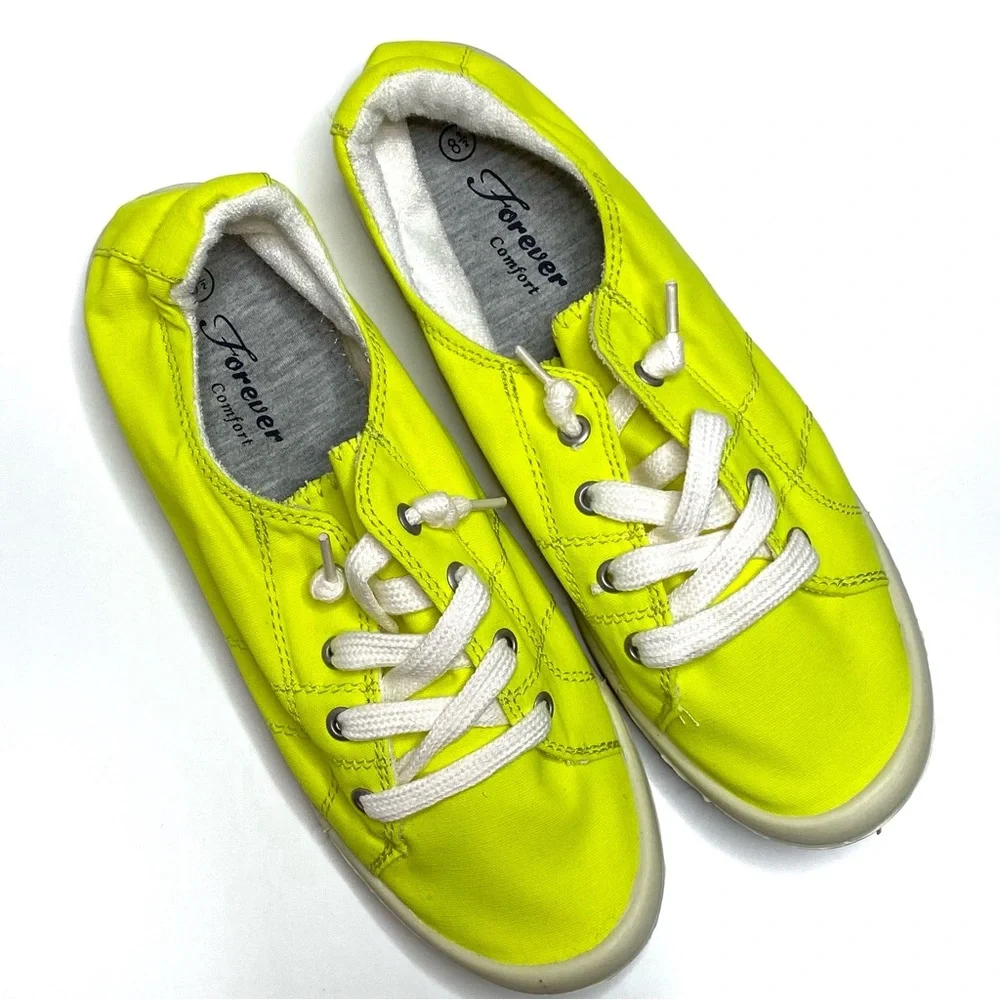FOREVER Comfort Shoes Neon Yellow Size‎ 8.5